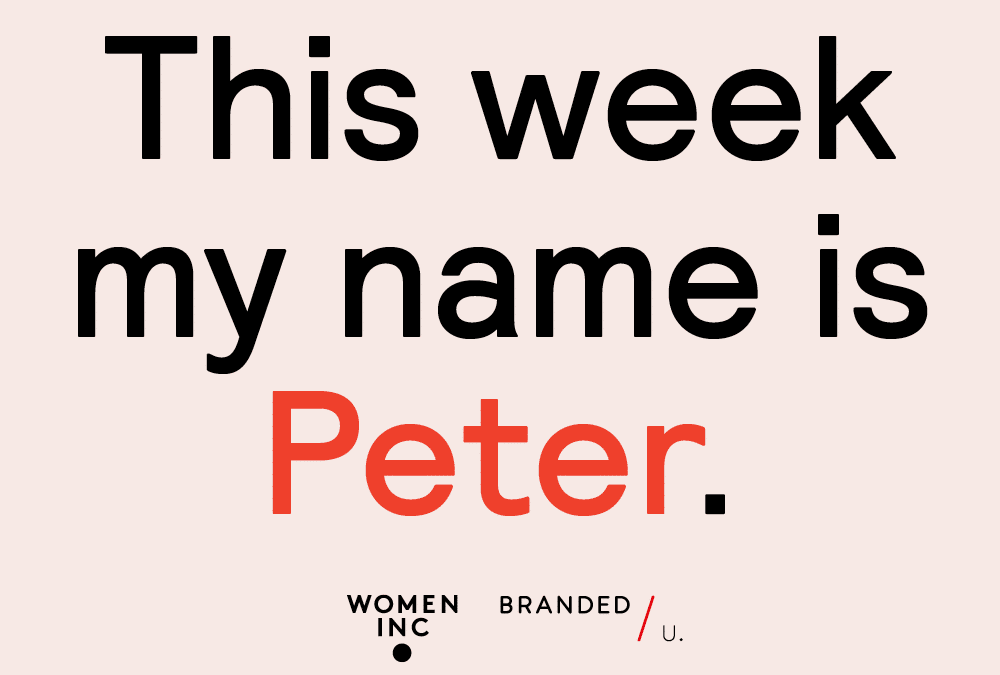 This week her name is Peter.
