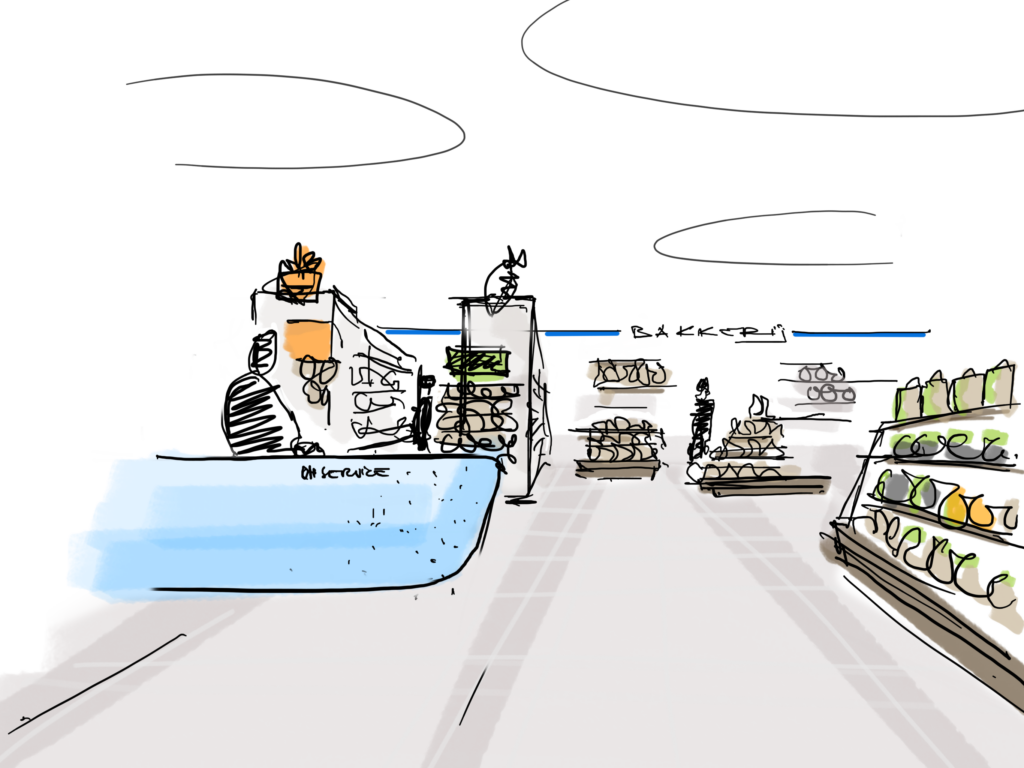 Nieuwe entree schets